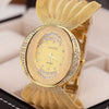 Full Golden Alloy Ladies Wristwatch