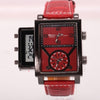 Rectangle Design Leather Strap Watch