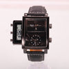 Rectangle Design Leather Strap Watch