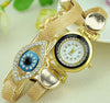 Gold Serpent Indian Bracelet Blue Eye Wristwatch