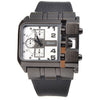 Wide Leather Strap Rectangle Watch